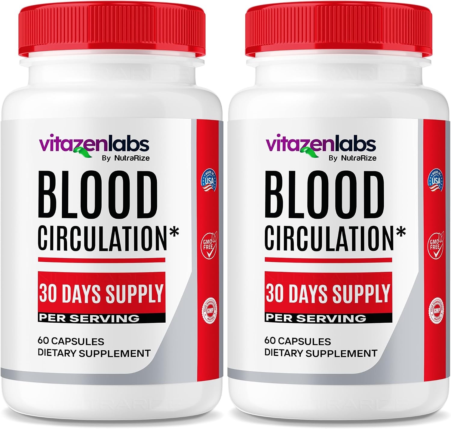 (2 Pack) Vitazenlabs Blood Support Plus, Fórmula de Máxima Potencia para Mantener Niveles Saludables, Fórmula Natural para Apoyar la Salud y el Bienestar General (120 Cápsulas)