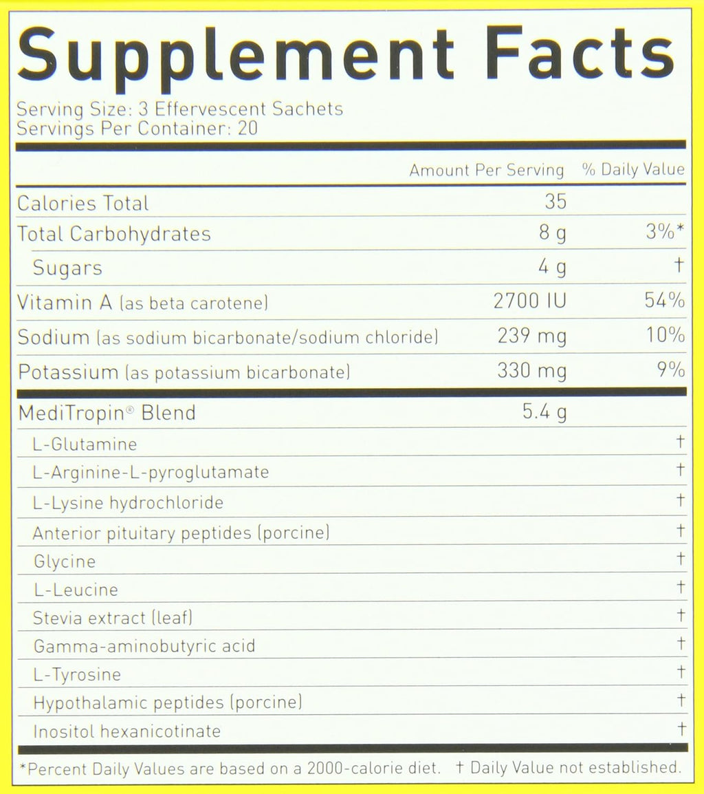 Nutraceutics Meditropin – Suplemento de Aminoácidos Anti-Envejecimiento – 60 Sobres