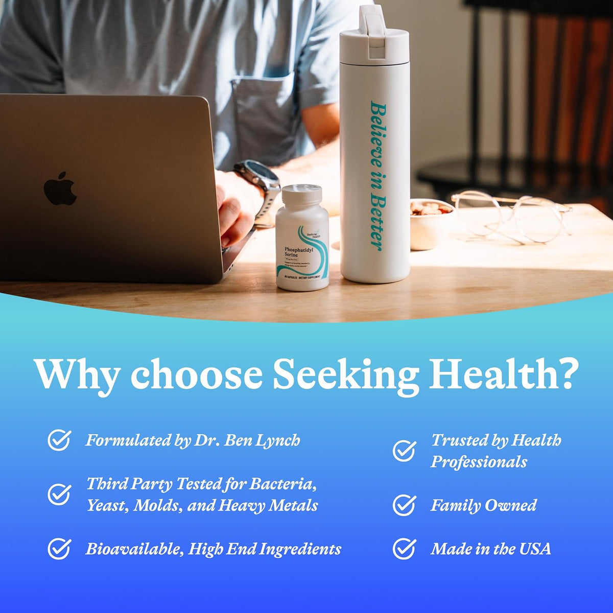 Seeking Health Fosfatidilserina 150 mg, 60 Cápsulas – Suplemento para la memoria y función cognitiva – Image 6