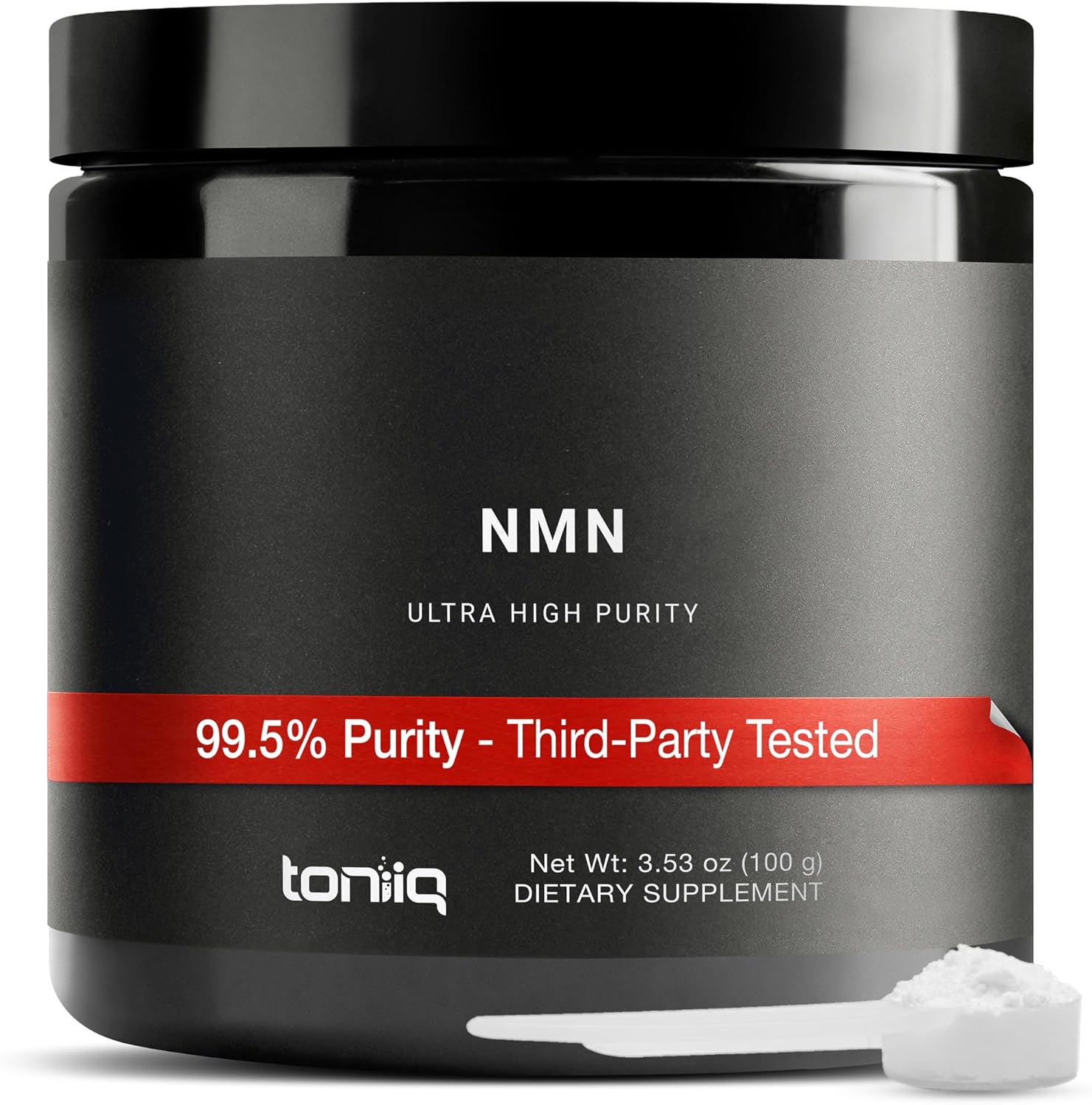 Toniiq Ultra High Purity NMN Powder - 100 Gramos - 99,5% de Pureza - Alta Biodisponibilidad - Fórmula Estabilizada - Suplemento de Nicotinamida Mononucleótido en Polvo