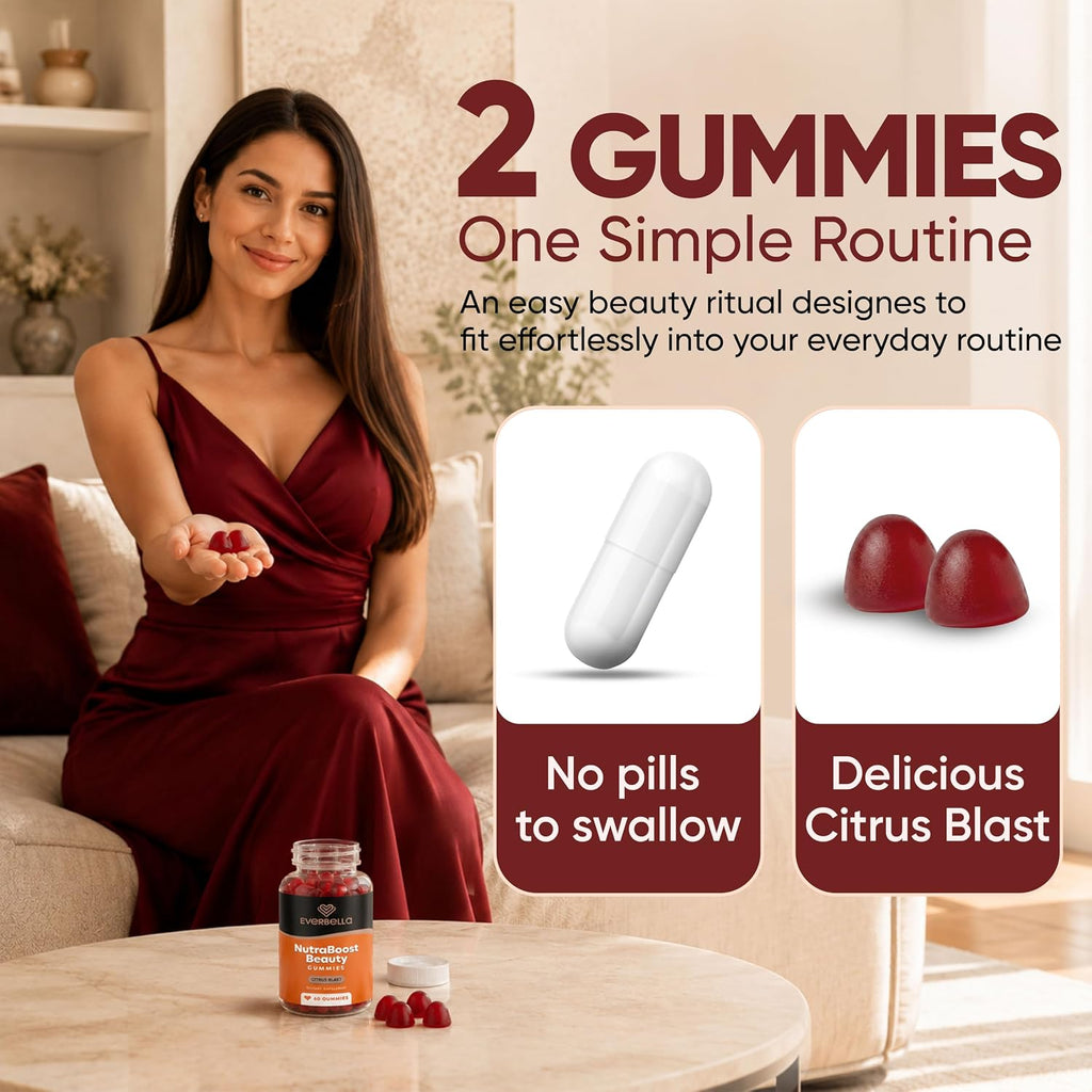 NutraBoost Beauty Gummies - Gominolas de Belleza con Biotina, Vitamina C y Aminoácidos
