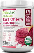 biophix Polvo de Cereza Ácida Orgánica Extracto 20:1 - 350 g (12.3 oz) - Superalimento Natural - Sin Azúcar Añadido - Vegano