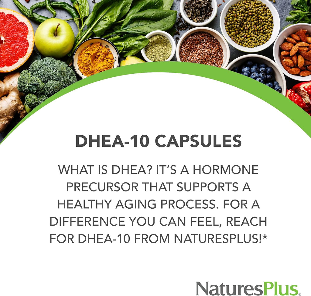 NaturesPlus DHEA-10 - 90 Capsules - Vegan Food Supplement