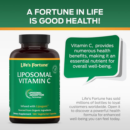 Life's Fortune Vitamina C Liposomal 2100 mg, 180 Cápsulas - Absorción Rápida, Alta Biodisponibilidad – Image 8