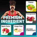 Papaya Capsules with Papaya, Pomegranate, Apple Pectin and More - 150 Capsules for 5 Months Supply