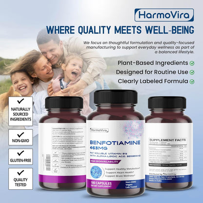 Benfotiamina (Vitamina B1 Liposoluble) con Ácido Alfa-Lipoico y Berberina – Fórmula Avanzada – 180 Cápsulas – Image 8