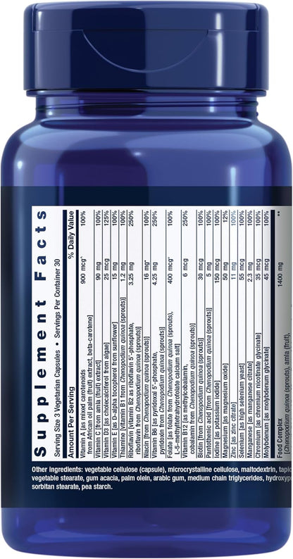 Life Extension Whole Food Multivitamin - – Complejo B (B1, B2, B3, B5, B6, B7, B9, B12): contribuye al metabolismo – Image 2