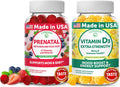 Lunakai 17-in-1 Gummies Prenatales y Gummies de Vitamina D3 – 2 x 60 unidades