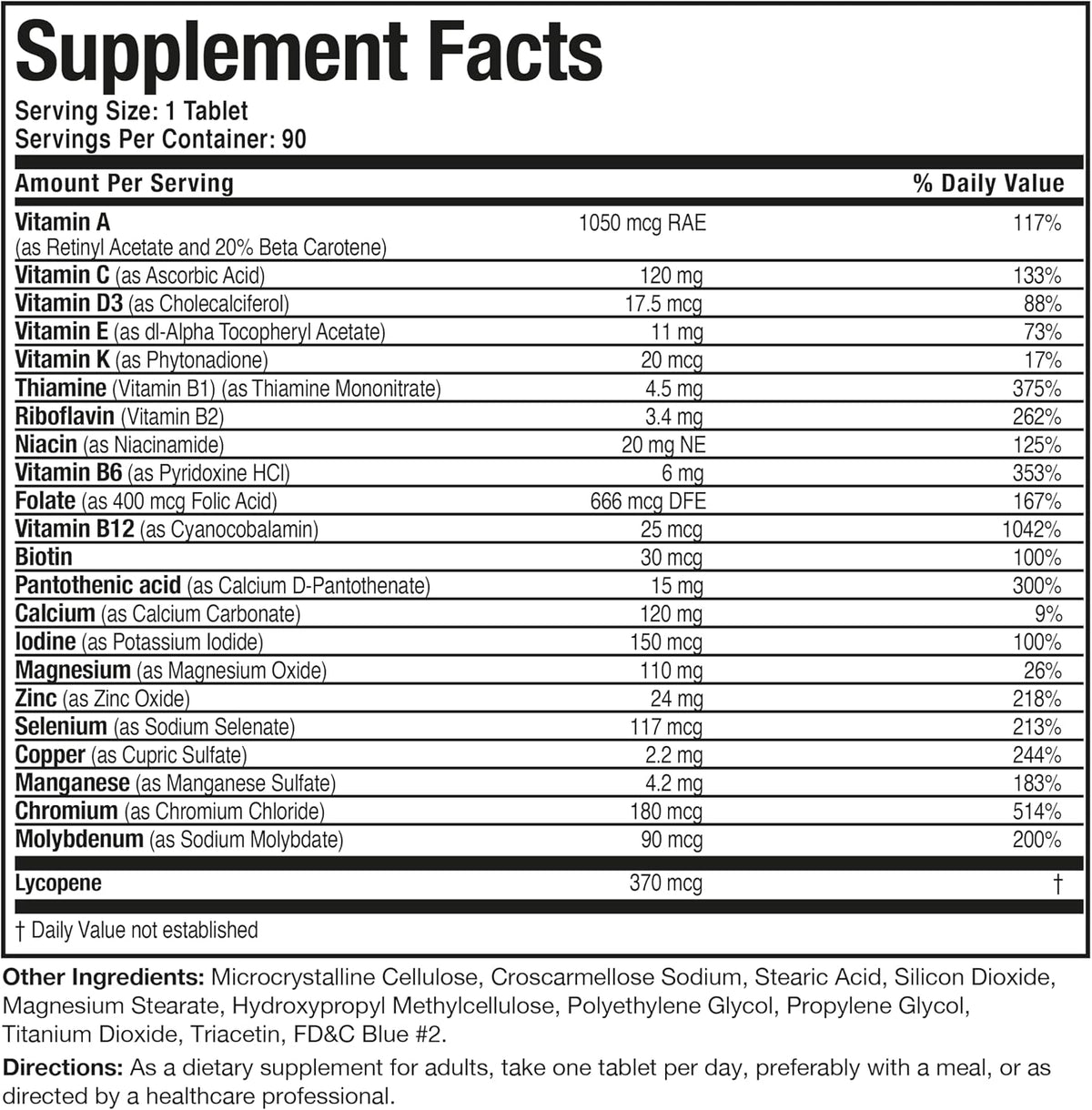 Bronson ONE Daily Multivitamínico para – Zinc y selenio para el sistema inmunitario. – Image 8