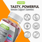 Viteey Multivitamin Gummies 8in1 Immune Support Supplement with Probiotics