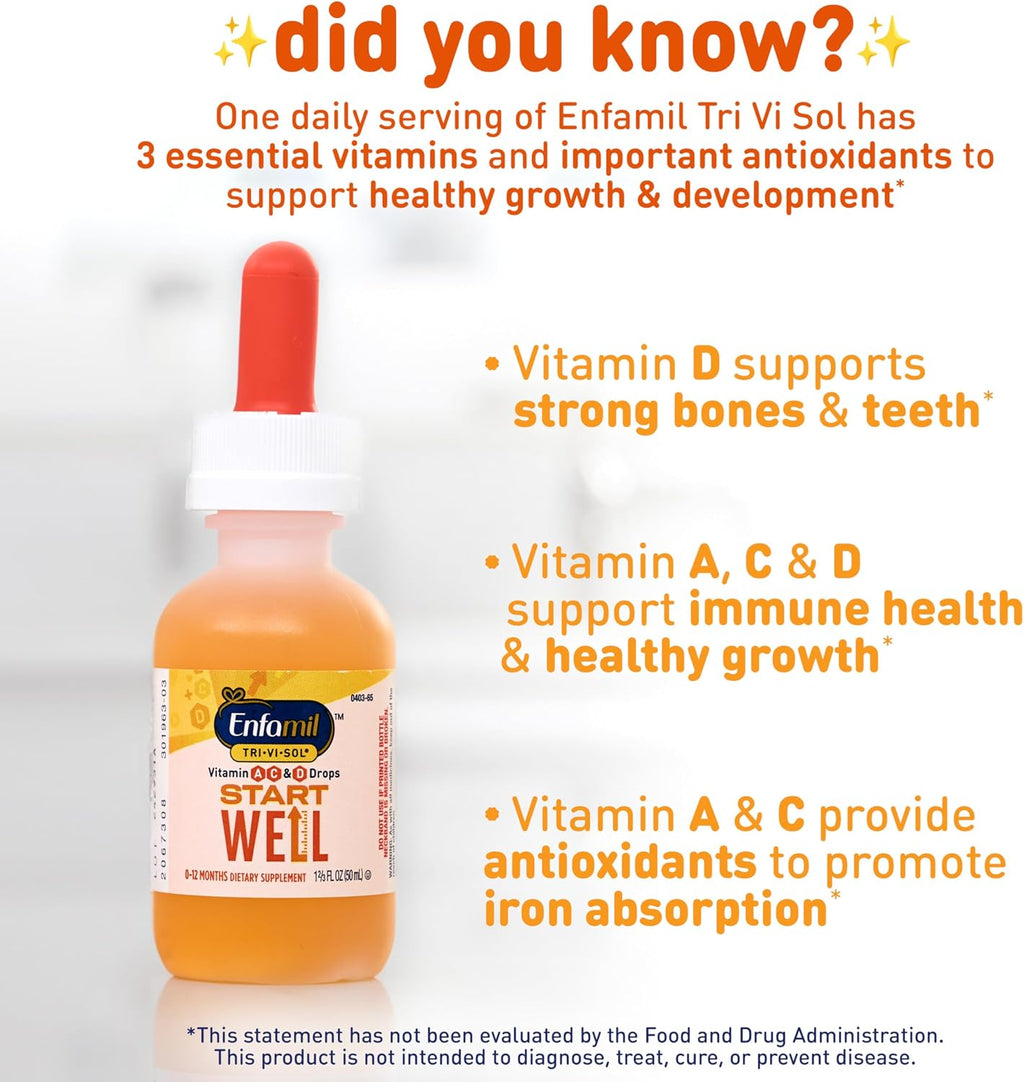 Enfamil Tri-Vi-Sol Gotas Multivitamínicas para Bebés, 50 ml