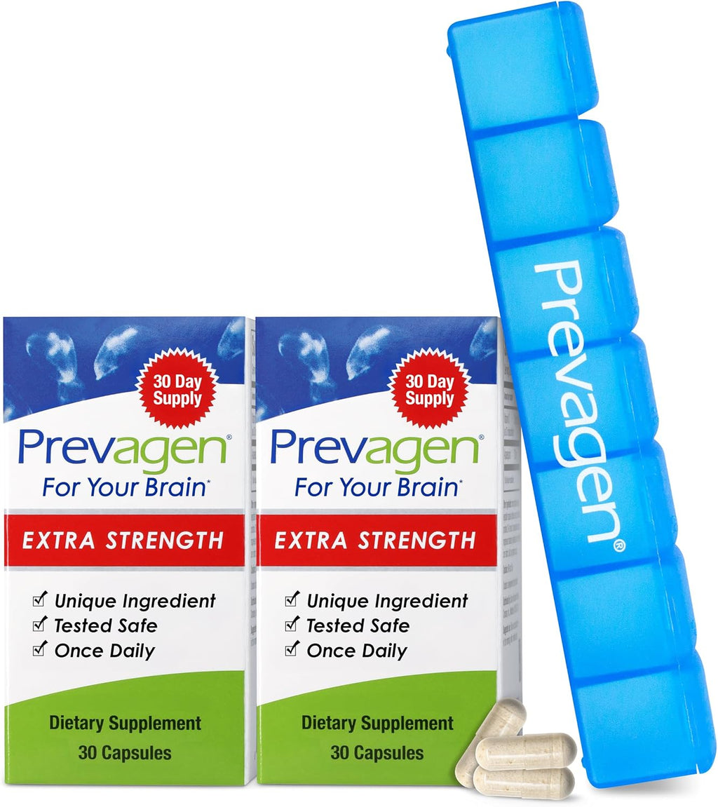 Prevagen Extra Strength - Pack de 2 (60 Cápsulas) - Formulado para el Cerebro con Apoaequorin y Vitamina D3