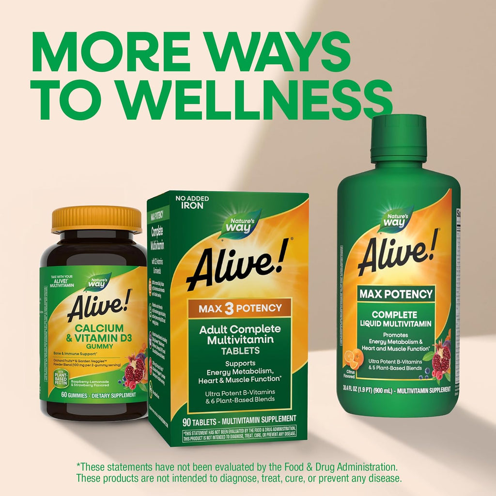 Nature's Way Alive! Max3 Potency High Potency Daily Multivitamin