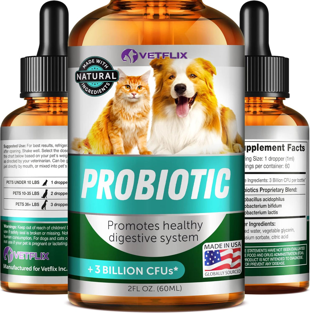 10 en 1 Vitaminas Líquidas para Perros y Gatos, 2 Fl Oz | Glucosamina y Multivitamínico