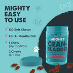Mighty Paw Waggables Cran-Bladder - Complemento de arándano para perros (120 unidades)