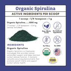 Wholistic Pet Organics Espirulina en Polvo para Perros y Gatos - 85 Dosis