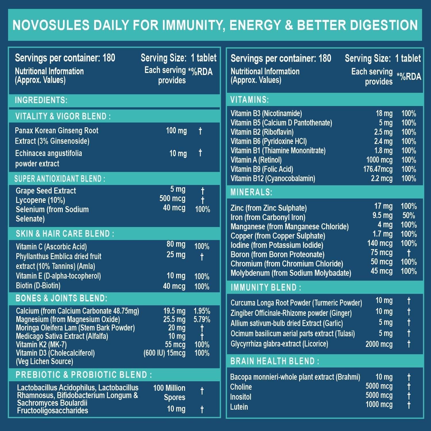 Multivitamínico con Probióticos para Hombres y Mujeres - 30 Comprimidos Vegetales