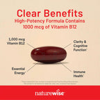 NatureWise Vitamina B12 1000 mcg - 150 Cápsulas - Apoyo al Metabolismo Energético y Salud Nerviosa