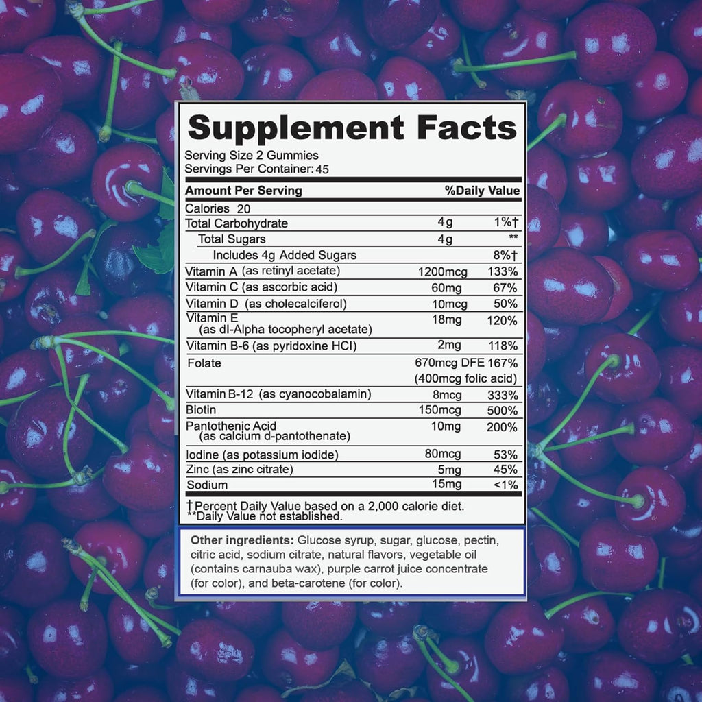 Focus Multivitamin Gummies - 90 Gominolas, 45 Días