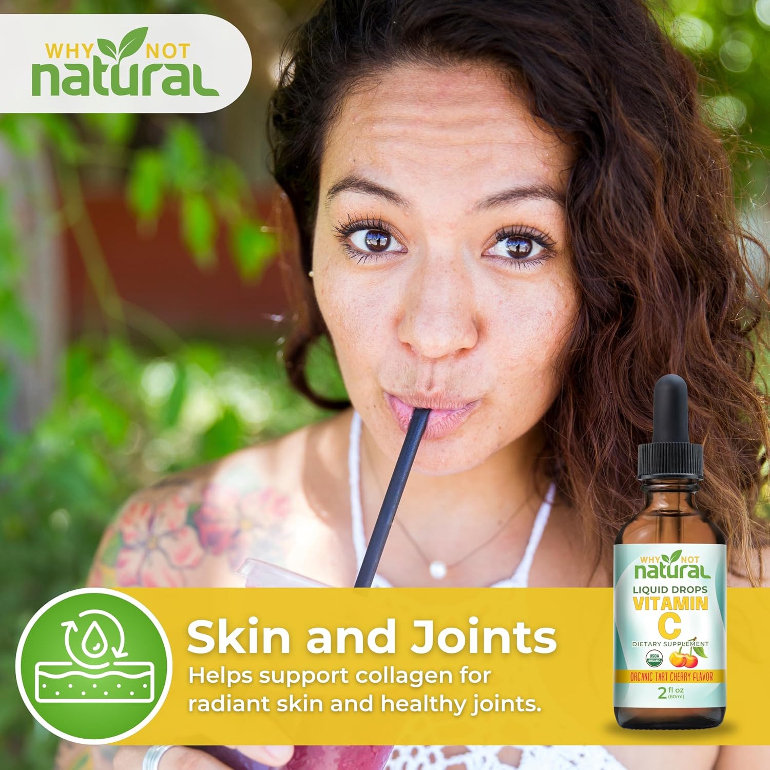 Why Not Natural Organic Liquid Vitamin C Drops Supplement