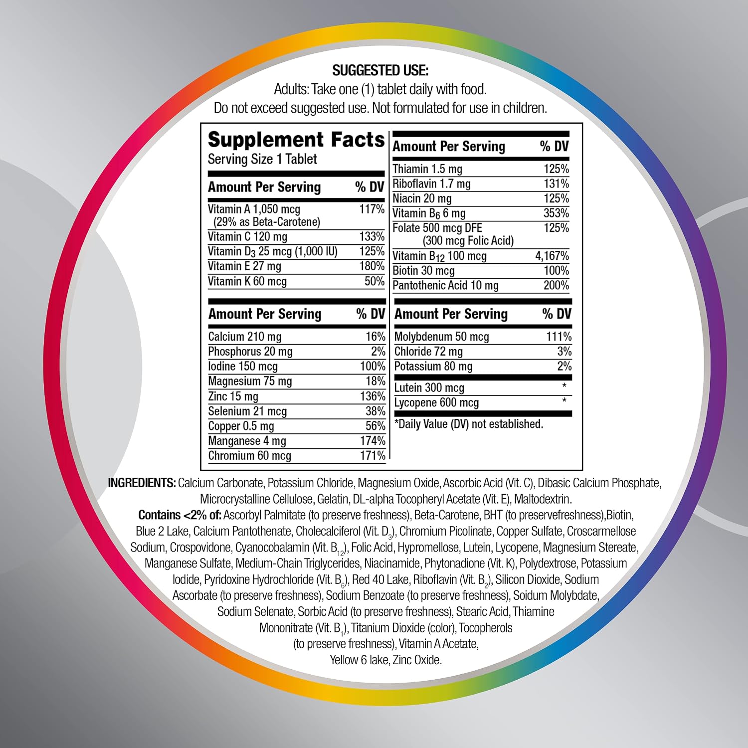 Centrum Silver Multivitamínico para Hombres 50+ con Vitamina D3, Vitaminas B y Zinc - 200 Comprimidos