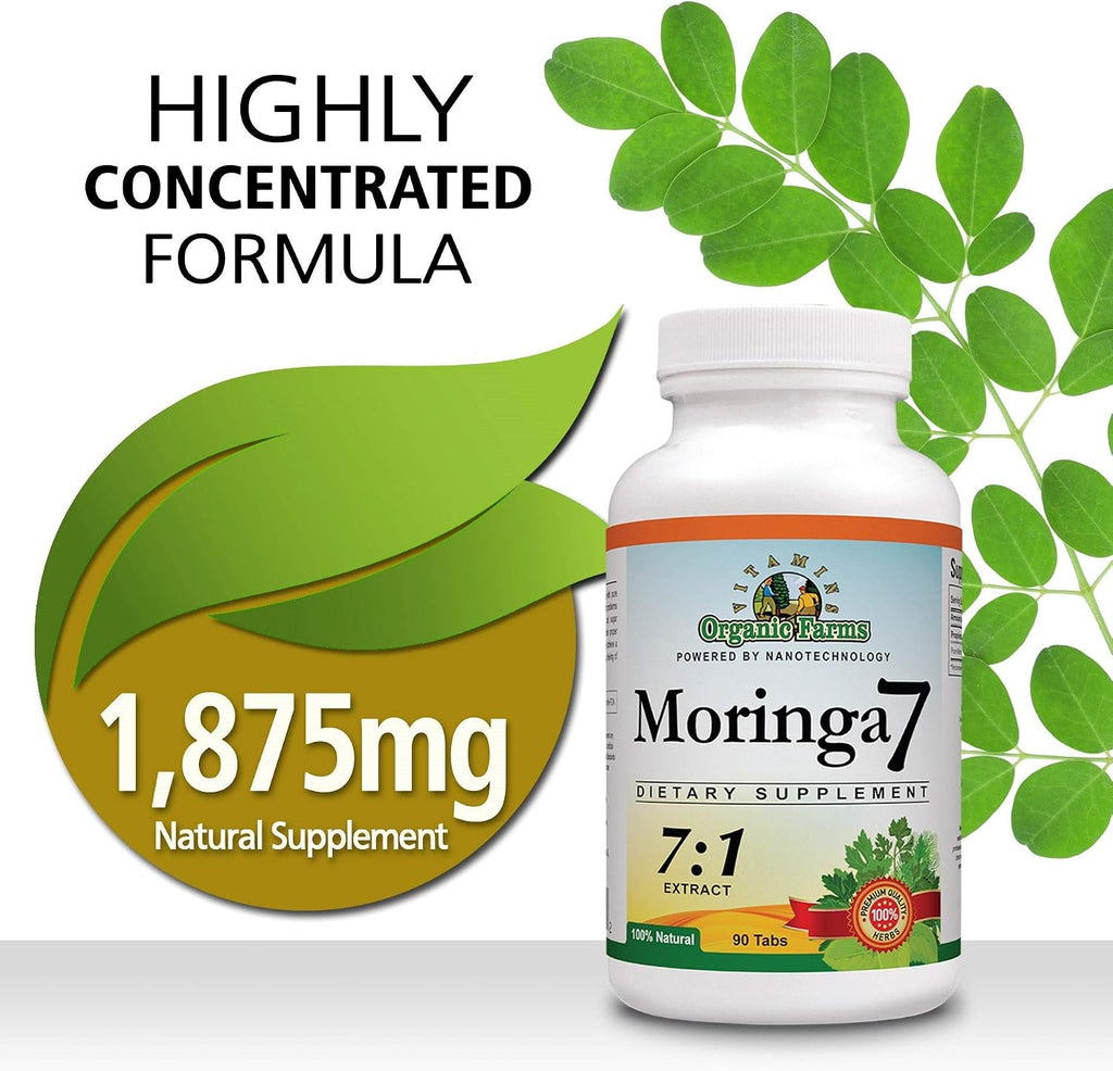 Moringa 7 Super Grass - Pure Moringa Oleifera Extract - 1875mg, 100% Natural Supplement