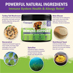 ZENAPET Apoyo Inmunitario para Perros – Polvo Premium con Turkey Tail, Spirulina y Beta-Glucano
