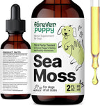 Irish Sea Moss Drops for Dogs - Thyroid Support & Energy - Nutritional Drops with Liquid Seamoss Extract - Dog Vitamins and Supplements for All Breeds & Sizes - Alcohol-Free - 59 ml