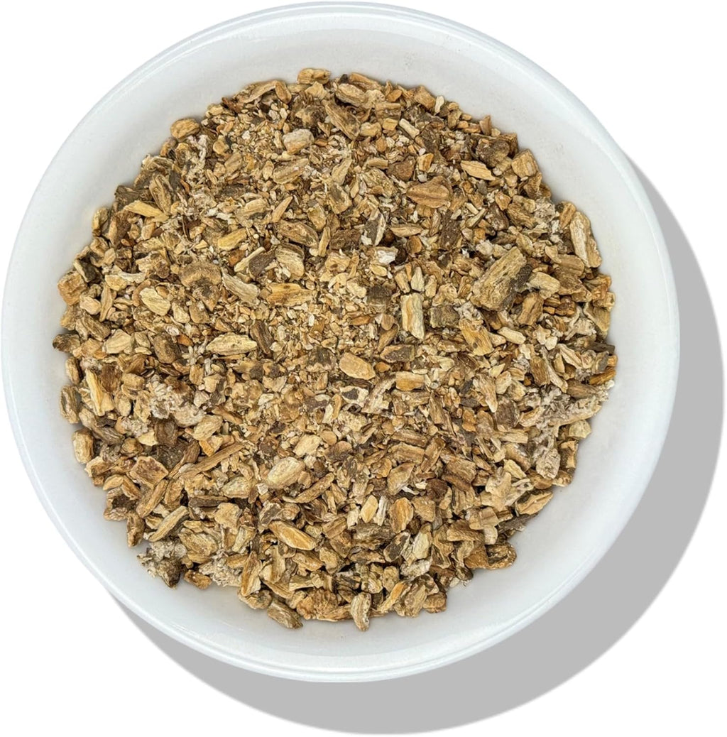 Raíz de Bardana Cortada y Tamizada - Evergreen Herbs - 227 g (8 oz) - Arctium lappa - Recolectada en Estado Silvestre