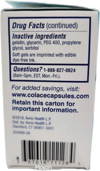 Colace Clear Docusate Sodium Stool Softener 50mg, 28 Capsules Per Box (Pack of 3)