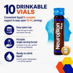 Neurobion Plus B Complex Liquid - Food Supplement with Vitamins B1, B6 and B12 - Oral Vials for Energy and Nervous System Support - 10 Vials