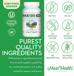 Maxi Health Vitamina D3 1000 UI – 90 Cápsulas Blandas