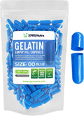 XPRS Nutra Cápsulas Vacías Tamaño 00 - 100 Unidades de Cápsulas de Gelatina Vacías para Llenar Suplementos DIY (Azul)