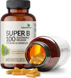 Futurebiotics Super B 100 Liberación Sostenida Complejo de Vitaminas B No Transgénico, 60 Comprimidos Vegetarianos