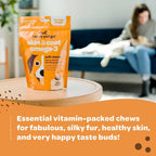 Complemento de Aceite de Pescado para Perros - Omega 3 con EPA, DHA y Aceite de Krill - 90 Masticables