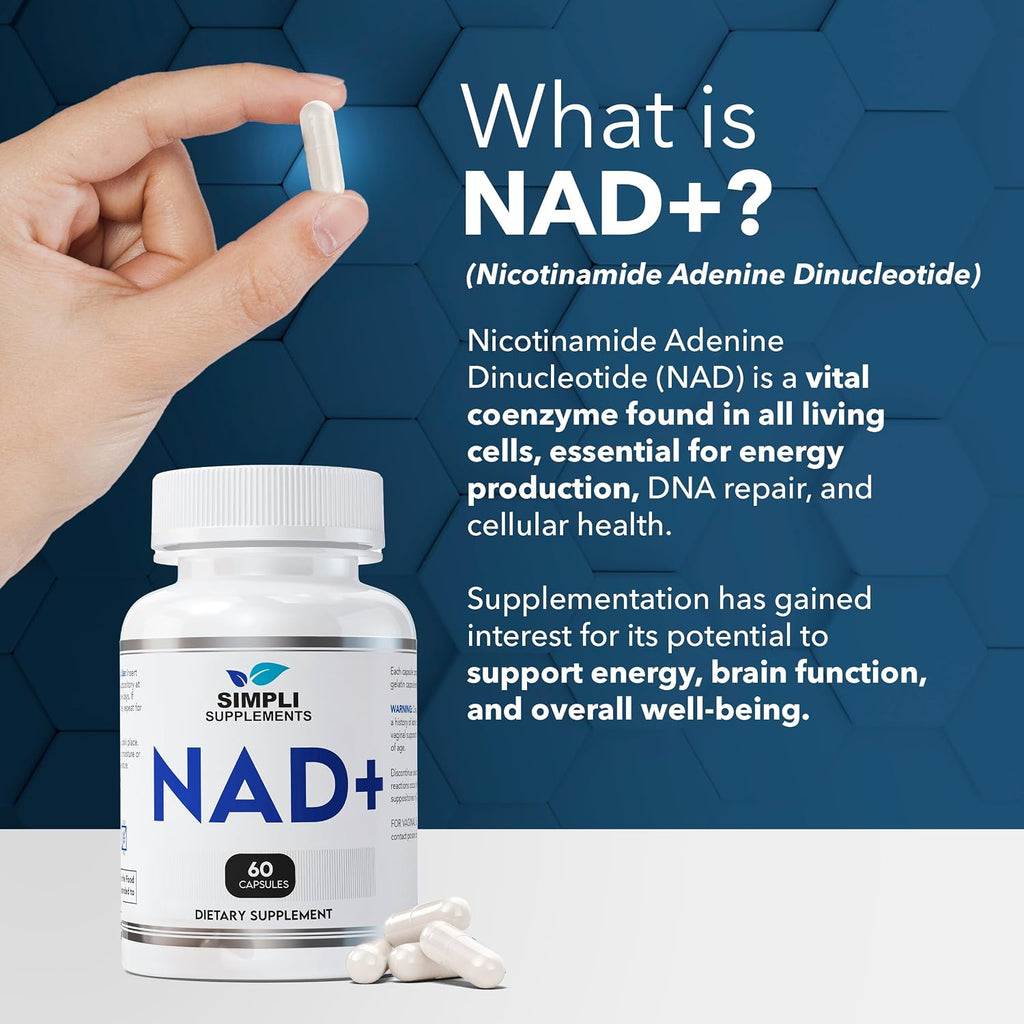 Suplemento de NAD 500 mg - Alternativa a NMN y Nicotinamida Ribósido - 60 Cápsulas