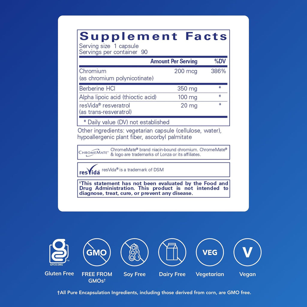 Pure Encapsulations Metabolic Xtra | Suplemento para apoyar el metabolismo de los hidratos de carbono y la homeostasis* | 90 Cápsulas