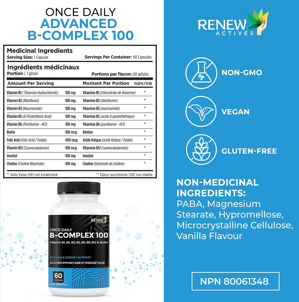 Renew Actives Complejo B 100 – 60 Cápsulas