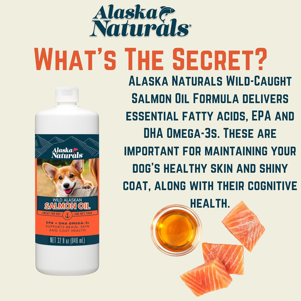 Alaska Naturals Aceite de Salmón Salvaje para Perros con Omega 3 EPA y DHA - 946 ml
