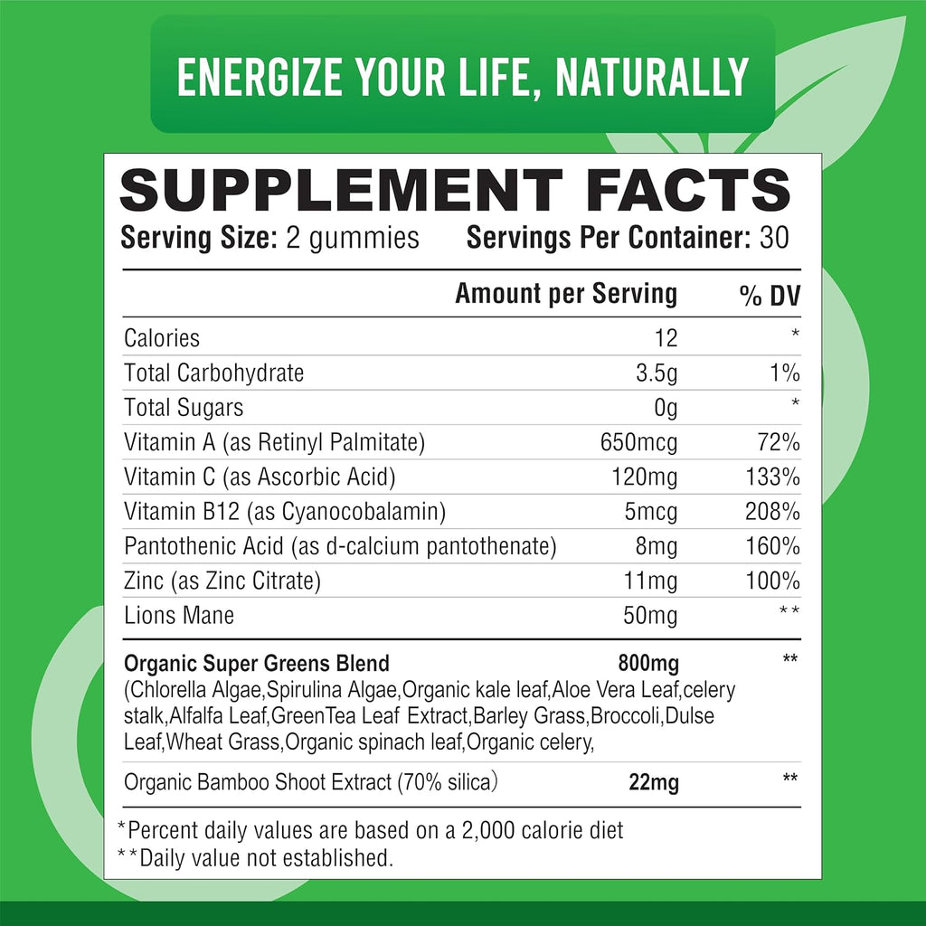 IMPACT Fiber Gummies - Gominolas de Fibra y Supergreens (60 uds)