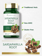 Carlyle Sarsaparilla Root Extract | 120 Cápsulas | Fórmula Herbolaria Tradicional | No GMO, Sin Gluten
