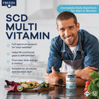 FREEDA SCD Multivitamin – Daily Multivitamin for Men & Women – Vegan, Gluten-Free, Kosher Certified – 180 Capsules