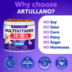 Artullano Multivitamínico para Perros 26 en 1 con Glucosamina - 120 Comprimidos Masticables