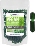 XPRS Nutra Cápsulas Vacías Veganas Tamaño 0 - 500 uds (Verde Bosque)