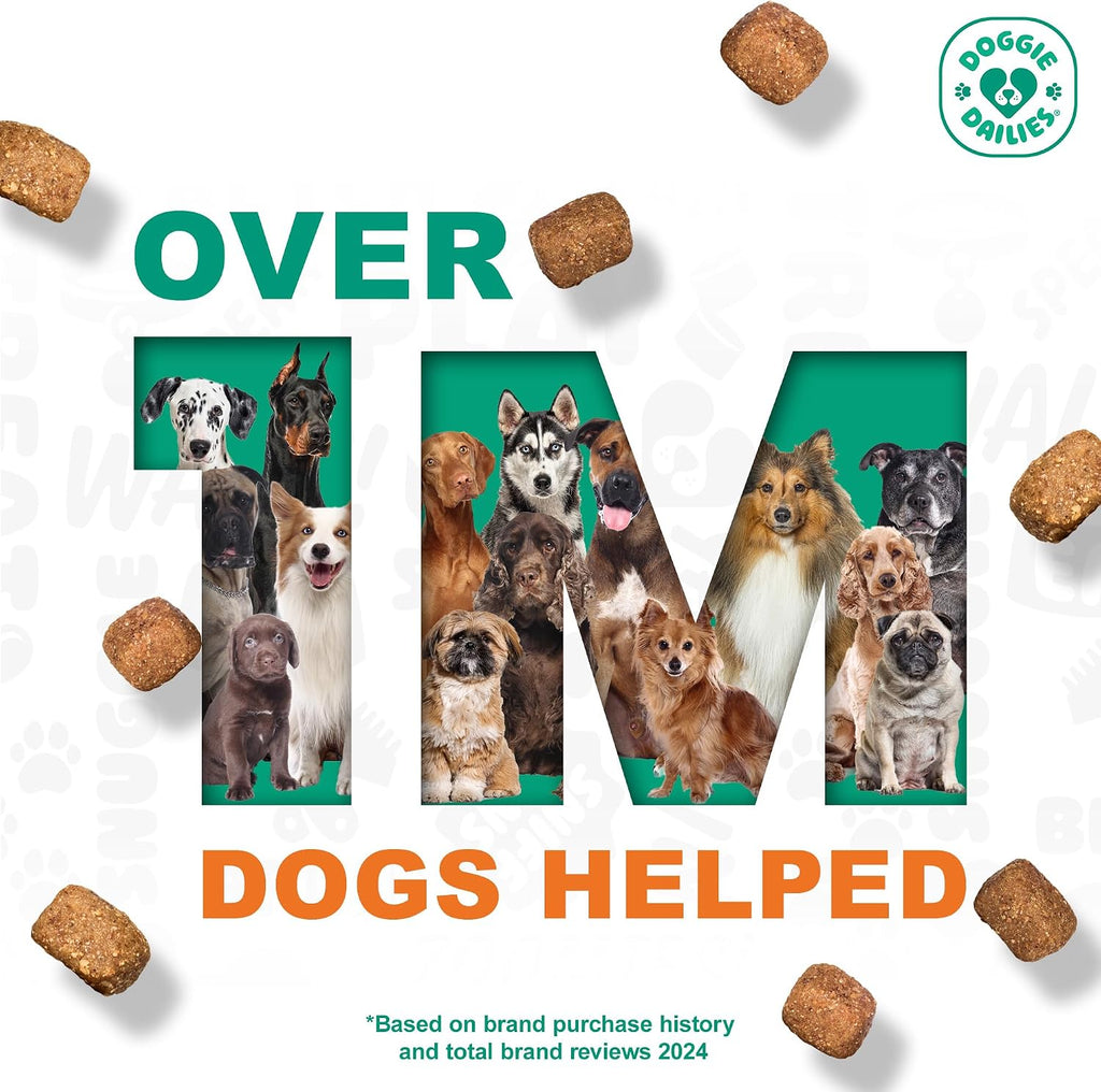 Doggie Dailies Probióticos para Perros con Prebióticos - 225 Masticables Blandos Sabor Calabaza
