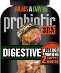 Probióticos para Perros - Alivio de Alergias y Picor - 3B UFC - 60 Masticables - Paws A Day