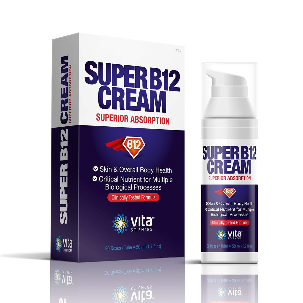 Vita Sciences Super B12 Cream - Crema Tópica de Vitamina B12 con Metilcobalamina Bioactiva