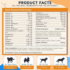 ZEBORA Polvo Multivitamínico para Perros - Glucosamina, Probióticos, Omega 3