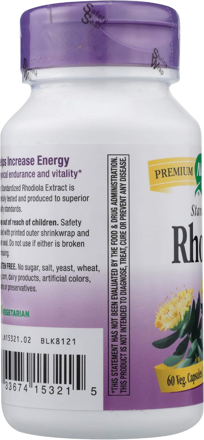 Rhodiola Rosea, 60 Cápsulas Vegetales - Nature's Way