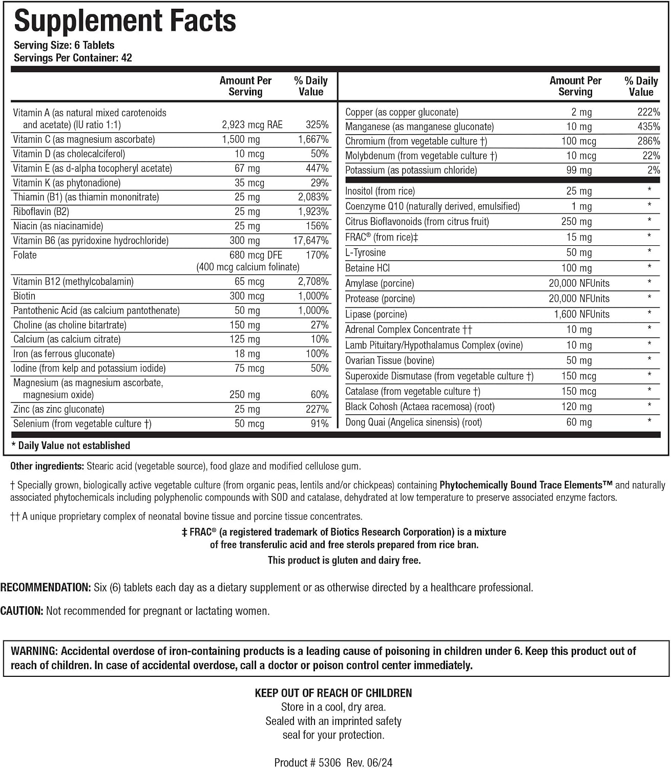 Biotics Research Equi Fem, Multivitamínico y Mineral para Mujeres, 252 Comprimidos